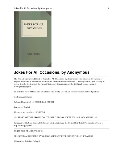 Jokes for all occasions