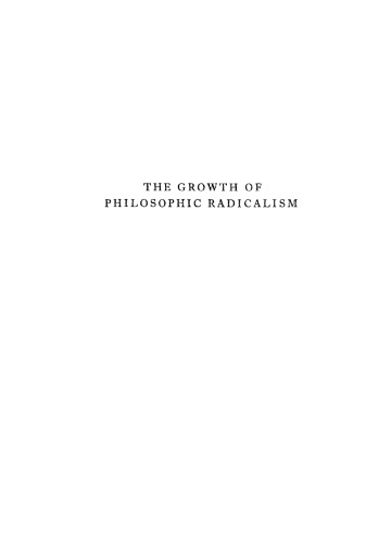 The Growth of Philosophic Radicalism