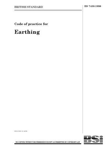 Code of practice for earthing