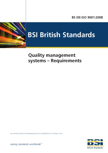 Quality Management System Requirements, 2008