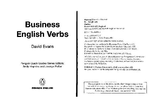 Business English verbs