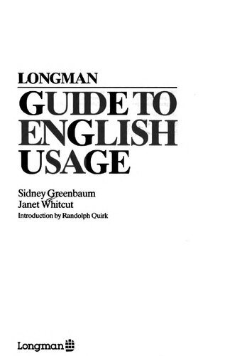 Longman Guide to English Usage