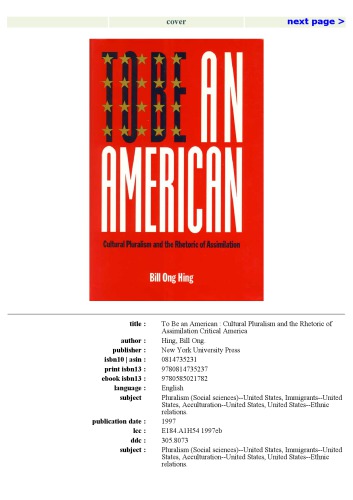 To Be an American