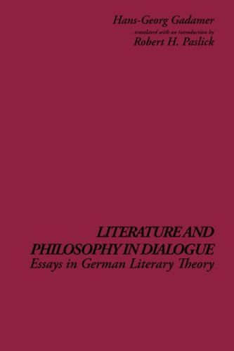 Literature and philosophy in dialogue : essays in German literary theory