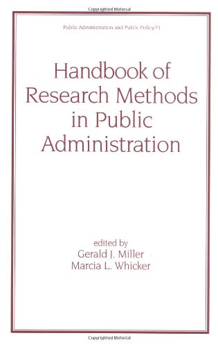 Handbook of research methods in public administration