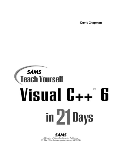 Sams Teach Yourself Visual C++ 6 in 21 Days