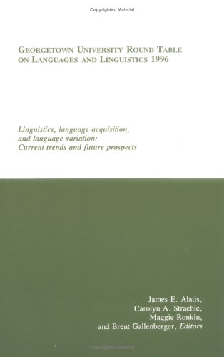 Linguistics, language acquisition, and language variation : current trends and future prospects