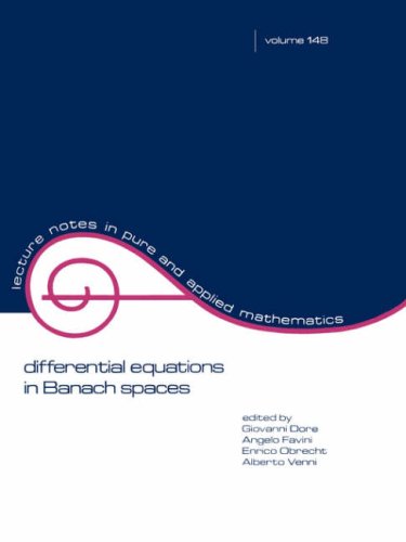 Differential equations in Banach spaces : proceedings of the Bologna conference