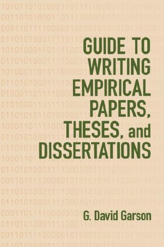 Guide to writing empirical papers, theses, and dissertations