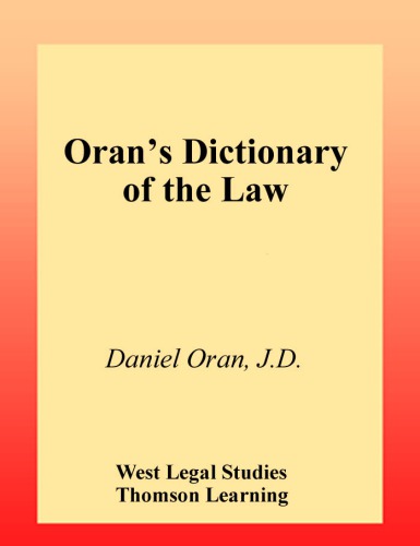 Oran's Dictionary of the Law