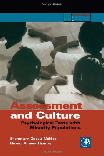 Assessment and culture : psychological tests with minority populations