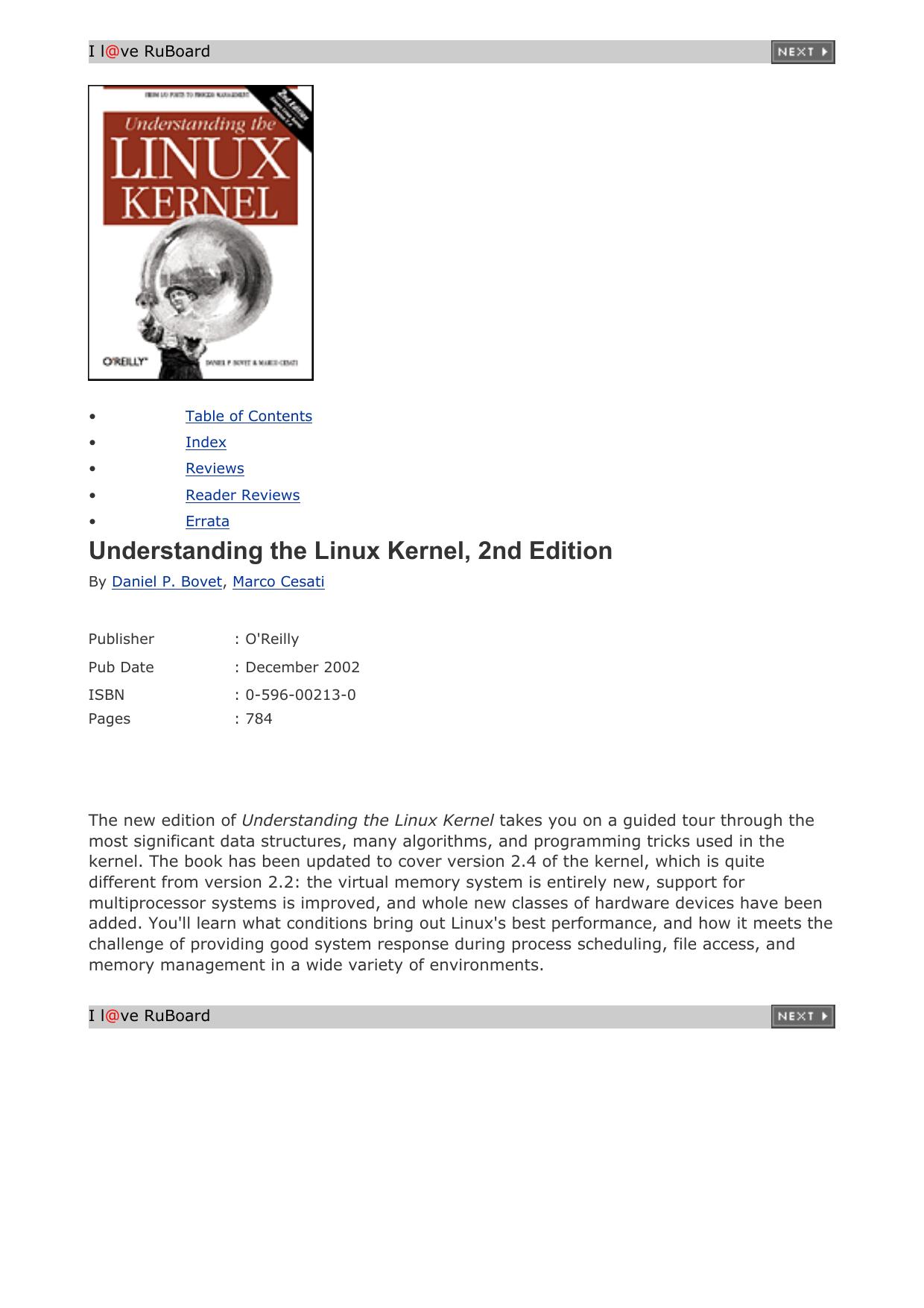 Understanding the Linux Kernel