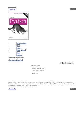 Learning Python