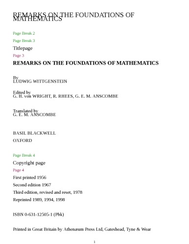 Remarks on the Foundation of Mathematics