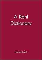 A Kant Dictionary