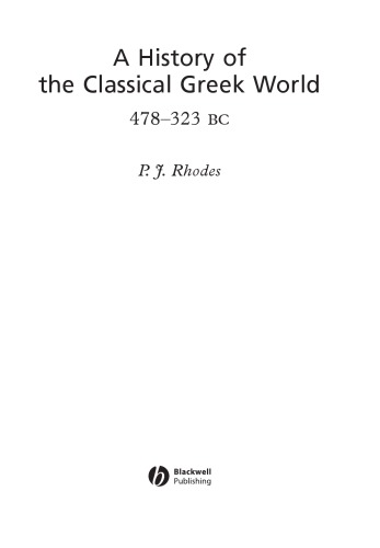 A History of the Classical Greek World