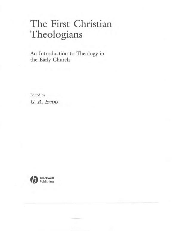 First Christian Theologians