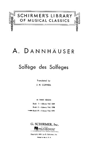 Solfége des Solféges, Book III