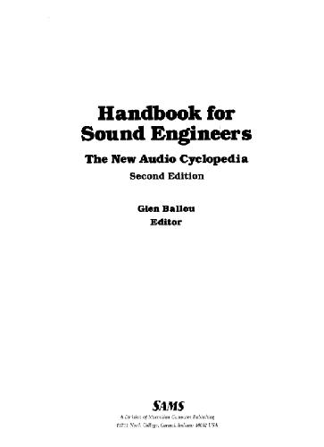 Handbook For Sound Engineers