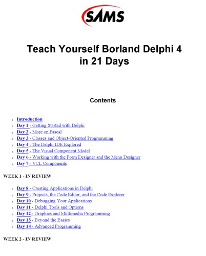 Sams Teach Yourself Delphi 4 in 21 Days