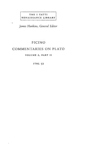 Commentaries on Plato, 2