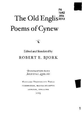 The Old English Poems of Cynewulf