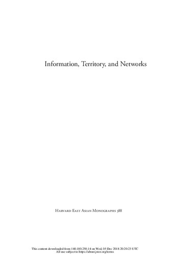 Information, Territory, and Networks