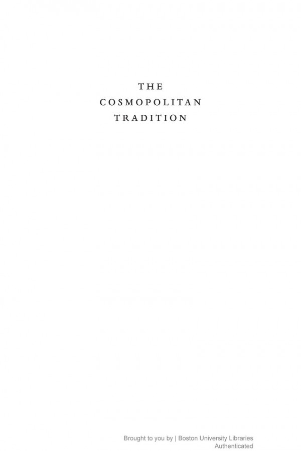 The cosmopolitan tradition a noble but flawed ideal