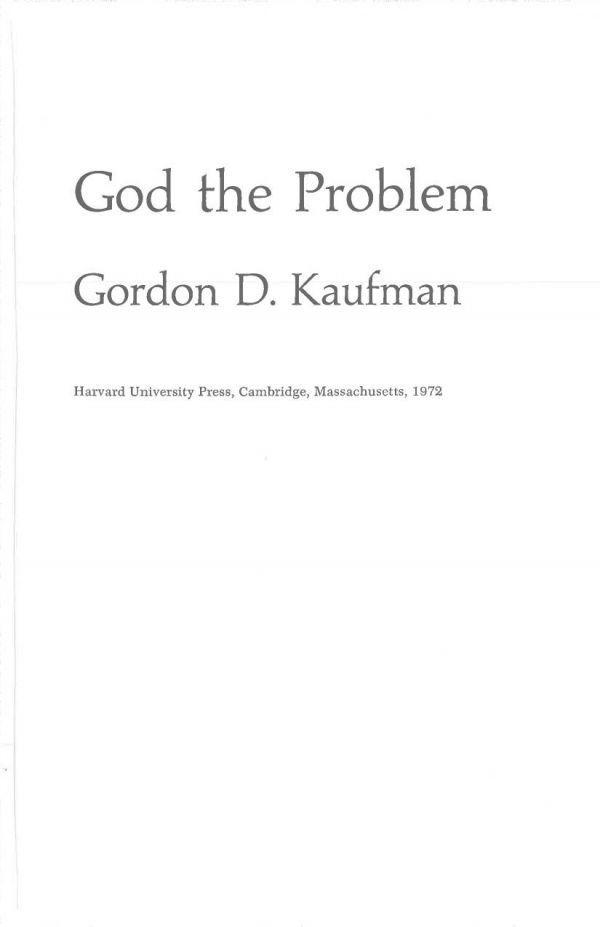 God the Problem