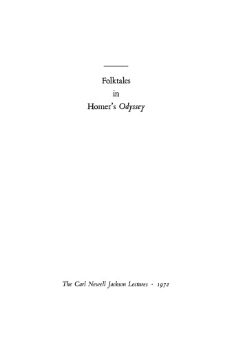 Folktales in Homer's ‹i›Odyssey‹/i›