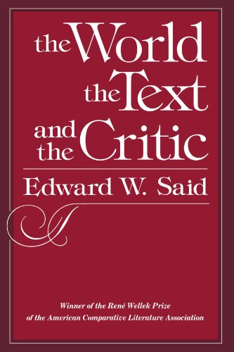 The World, the Text, and the Critic