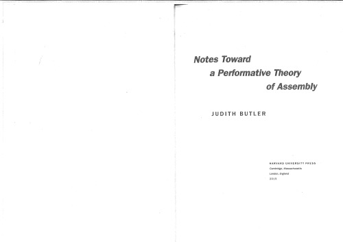 Notes Toward a Performative Theory of Assembly