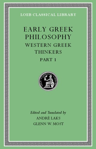 Early Greek Philosophy, Volume IV