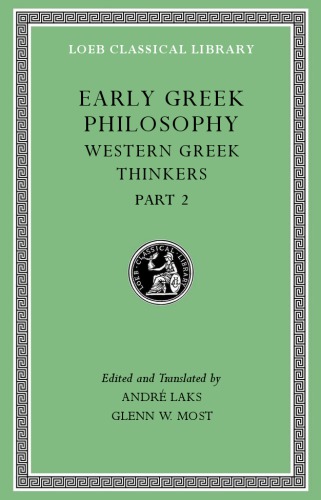 Early Greek Philosophy, Volume V