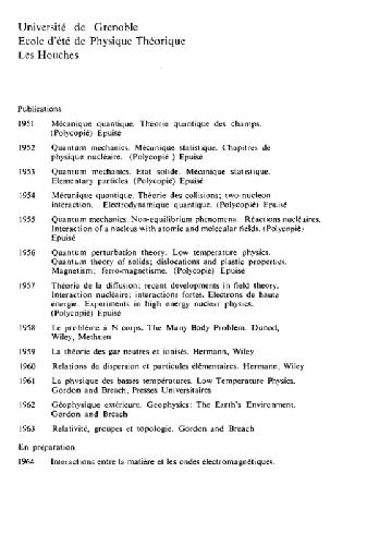 Relativity, Groups and Topology, 1963