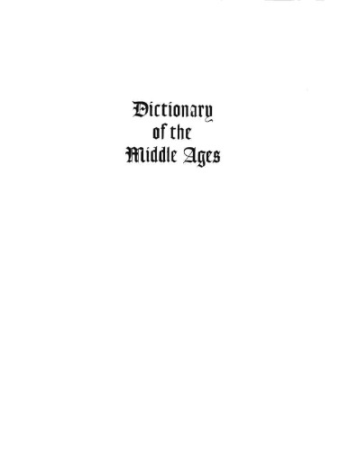 Dictionary of the Middle Agesv13