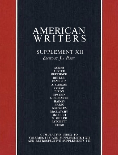 American Writers, Supplement XII