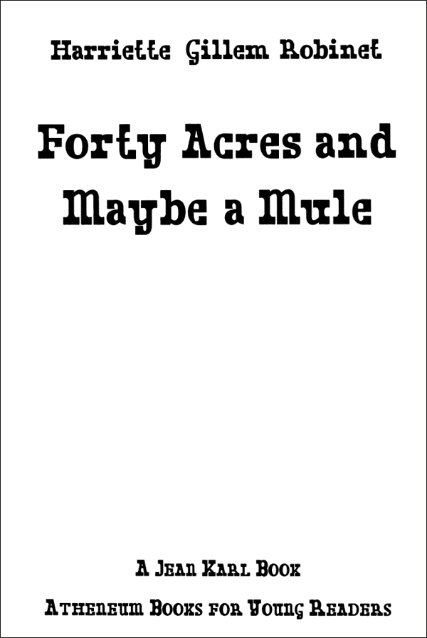 Forty Acres and Maybe a Mule