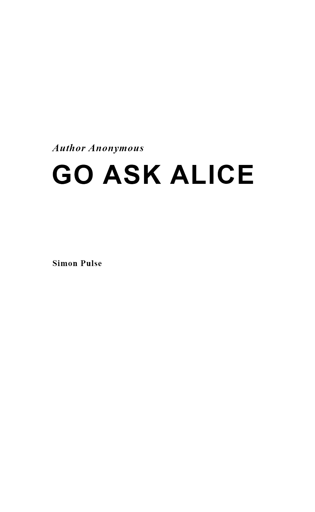 Go Ask Alice