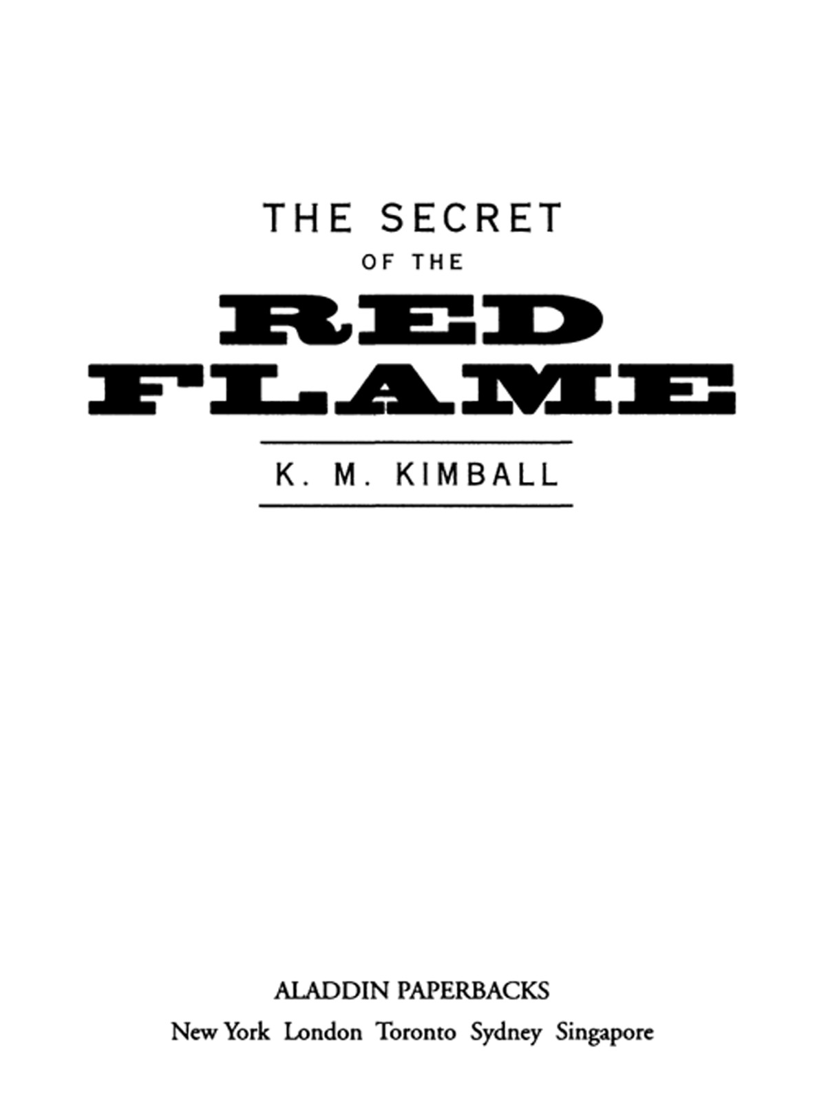 The Secret of the Red Flame