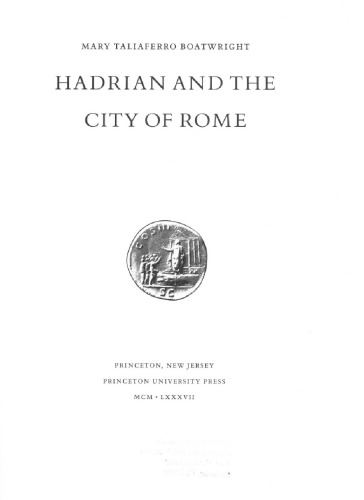 Hadrian and the City of Rome Hadrian and the City of Rome