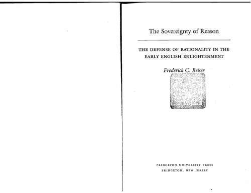 The Sovereignty of Reason (Princeton Legacy Library, 349)