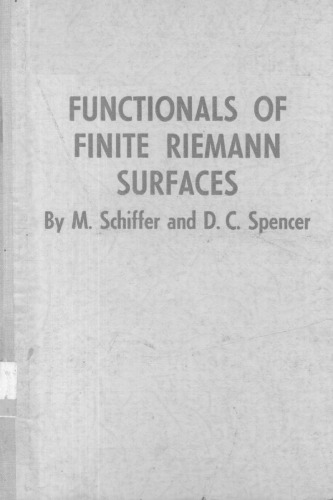 Functionals of Finite Riemann Surfaces