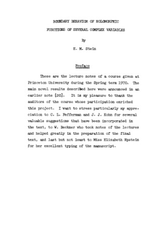 Boundary Behavior Of Holomorphic Functions Of Several Complex Variables