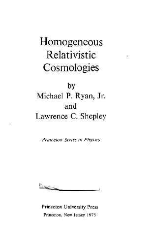 Homogeneous Relativistic Cosmologies