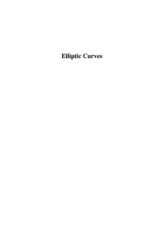 Elliptic Curves. (Mn-40), Volume 40