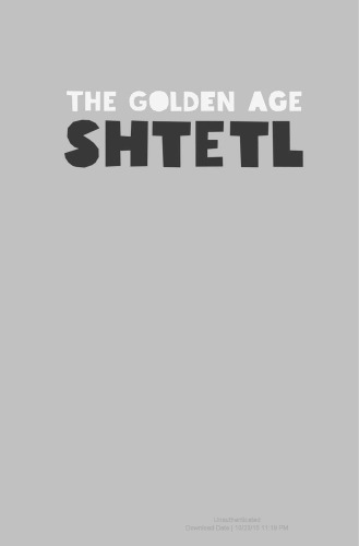 The Golden Age Shtetl