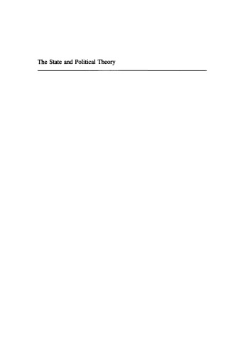 The State and Political Theory