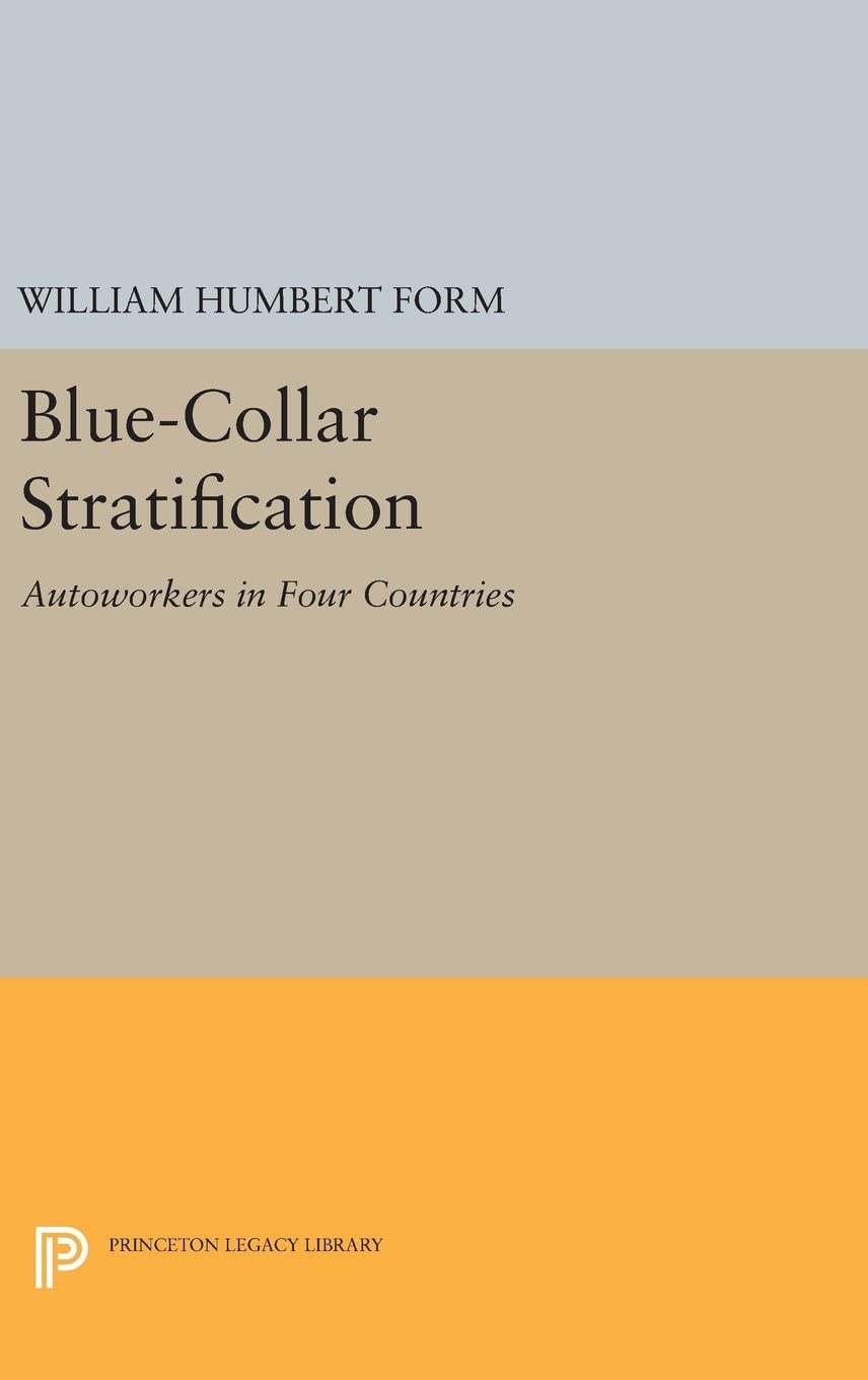 Blue-Collar Stratification: Autoworkers in Four Countries (Princeton Legacy Library, 1724)