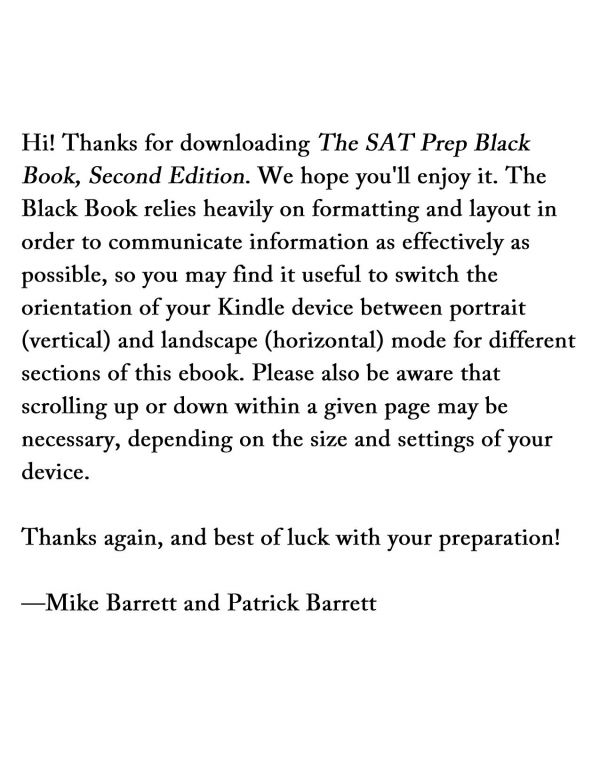 SAT Prep Black Book